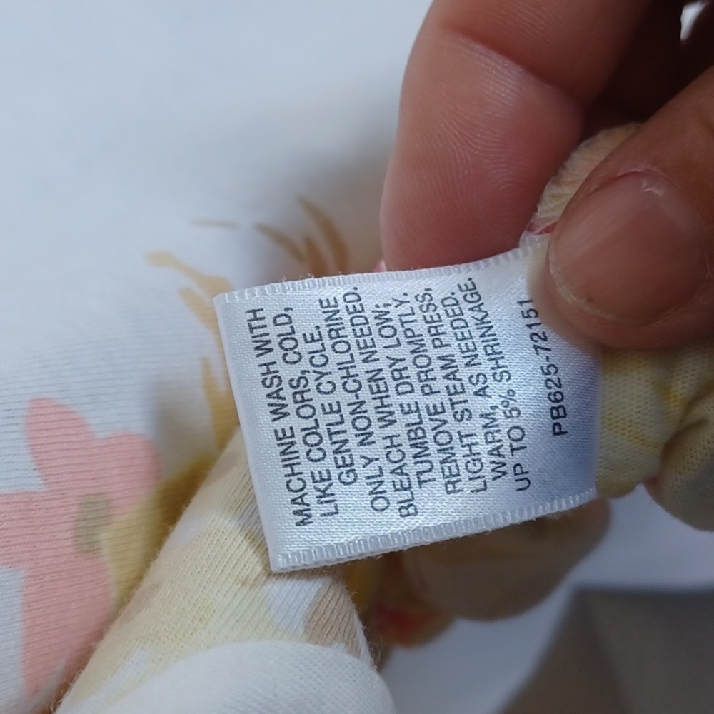 Pendleton Shirt Womens Size XL petite Floral Watercolor 3/4 Sleeve Lightweight - Picture 6 of 6